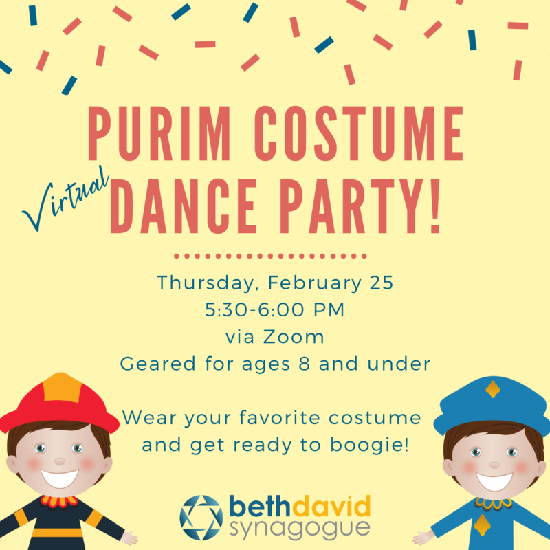 Banner Image for Purim Costume Dance Party - Virtual