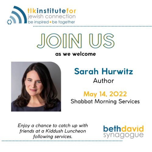 Banner Image for TLK Institute for Jewish Connection Welcomes Sarah Hurwitz
